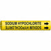 Pipe Marker Sodium Hypochlorite 7/8in H