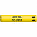 Pipe Marker Lube Oil 13/16 in H 4/5 in W