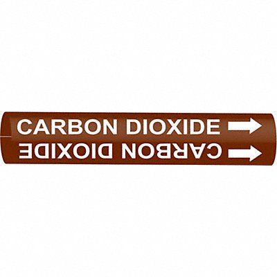 Pipe Marker Carbon Dioxide 10in H 24in W