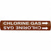 Pipe Marker Chlorine Gas 10 in H 24 in W