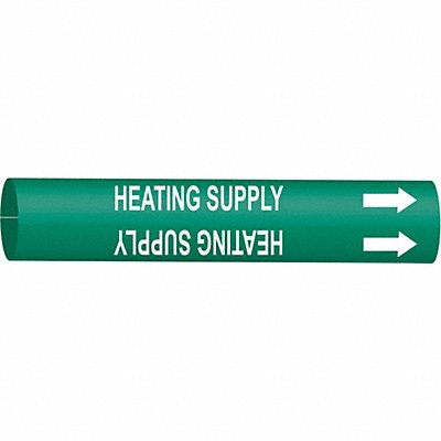 Pipe Marker Heating Supply 10in H 24in W