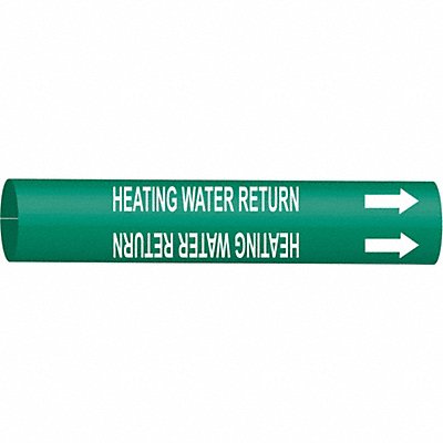 Pipe Marker Heating Water Return 10in H