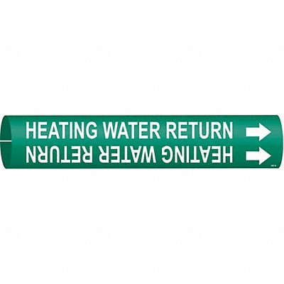 Pipe Marker Heating Water Return 7/8in H