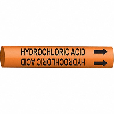 Pipe Mrkr Hydrchloric Acid 10in H 24in W