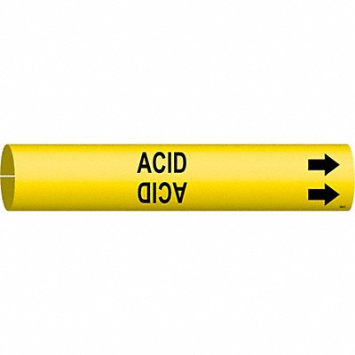 Pipe Marker Acid 2 in H 2 in W