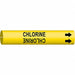 Pipe Marker Chlorine 2 in H 2 in W