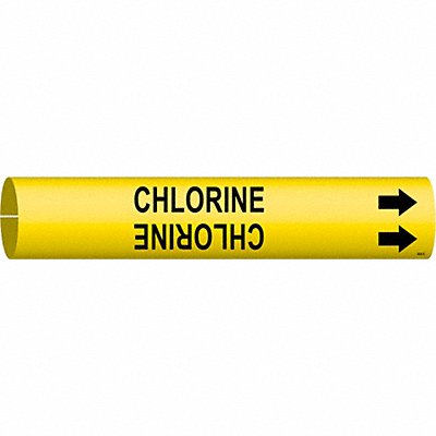 Pipe Mrkr Chlorine 2 13/16in H 2 4/5in W