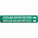 Pipe Marker Cooling Water Return
