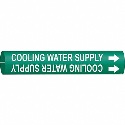 Pipe Marker Cooling Water Supply