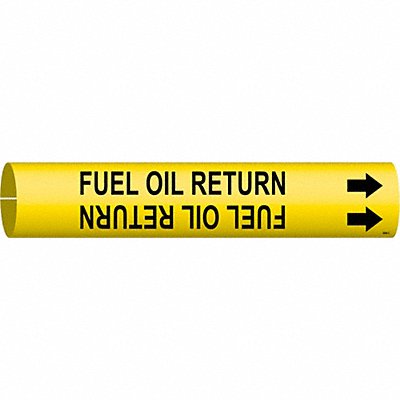 Pipe Marker Fuel Oil Return 2in H 2in W