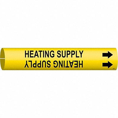 Pipe Marker Heating Supply 2 in H 2 in W