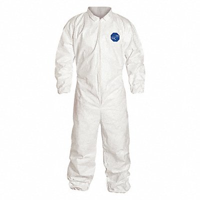 Collared Coverall Elastic White M