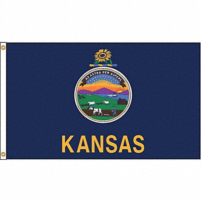 D3772 Kansas Flag 5x8 Ft Nylon