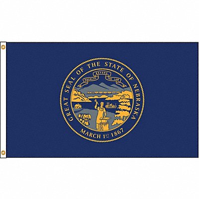 D3772 Nebraska Flag 5x8 Ft Nylon