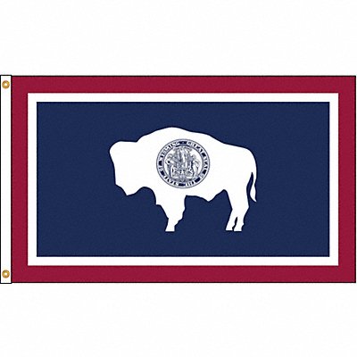 D3772 Wyoming Flag 5x8 Ft Nylon