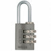 Combination Padlock 1 1/8in Rectgle Blck