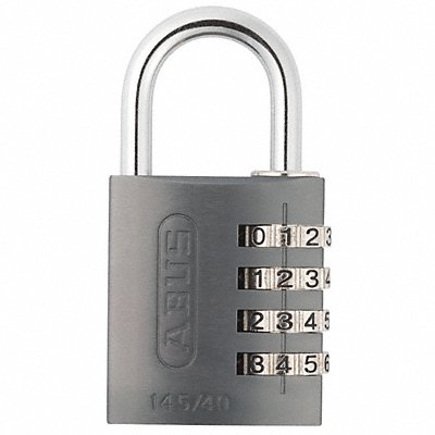 Combination Padlock 1 4/5in Rectgle Blck