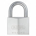 Keyed Padlock 1 3/32 in Rectangle Silver