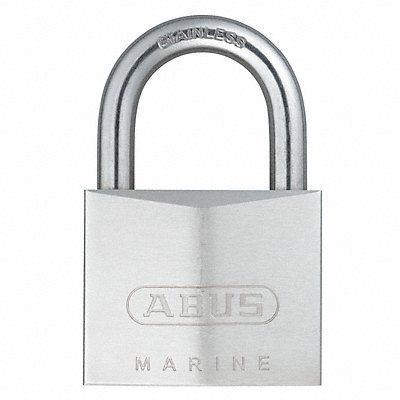 Keyed Padlock 1 5/64 in Rectangle Silver