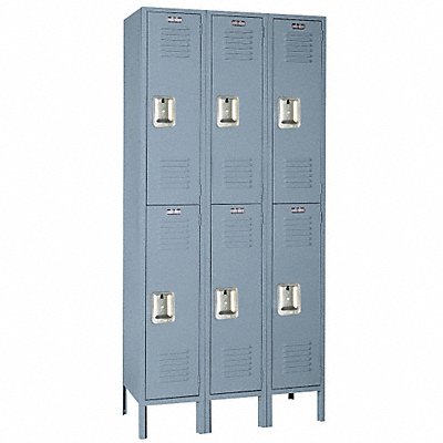 Wrdrb Lockr Lvrd 3 Wide 2 Tier Dove Gray