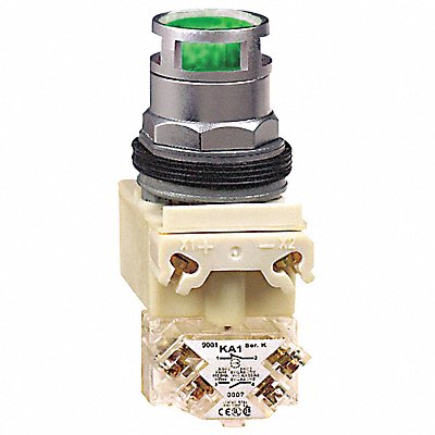 H6931 Illuminated Push Button 30mm Green 6VAC