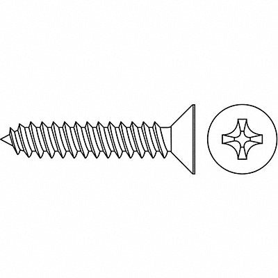 ShtMtlScrw Scrw Sz #8 Zinc 3/4 L PK12000