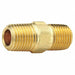 Hex Nipple Brass 1/2 x 3/8 in MNPT