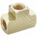 Extruded Tee Brass 1/4 in Pipe Size FNPT