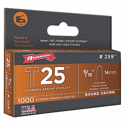 Staples T25 Round 1/4x9/16 PK1100