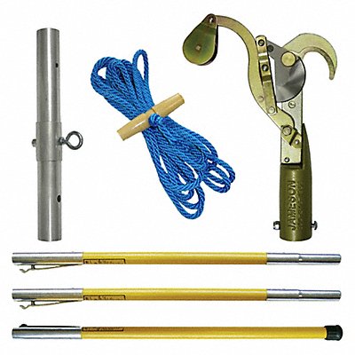 Tree Pruner (3) 6 ft Poles Fiberglass