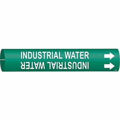 Pipe Marker Industrial Water 2 13/16in H