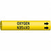 Pipe Marker Oxygen 2 in H 2 in W