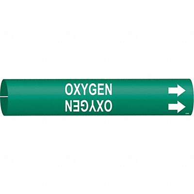 Pipe Marker Oxygen 2 13/16in H 2 4/5in W