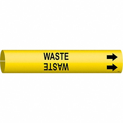 Pipe Marker Waste 2 in H 2 in W