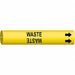 Pipe Marker Waste 2 in H 2 in W