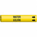 Pipe Marker Water 2 in H 2 in W