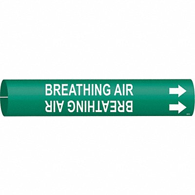 Pipe Marker Breathing Air 2 in H 2 in W