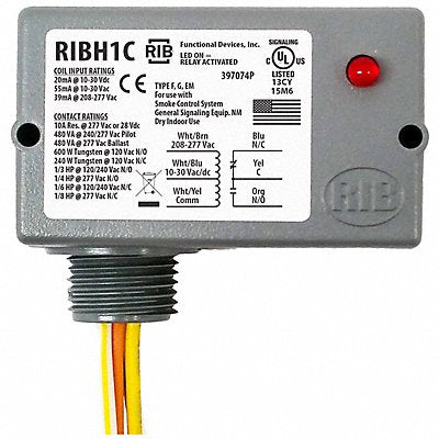 Relay 10-30VAC/DC 208-277VAC 10A SPDT