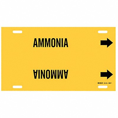 Pipe Marker Ammonia 8 in H 16 in W