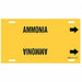 Pipe Marker Ammonia 10 in H 24 in W