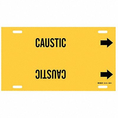 Pipe Marker Caustic 10 in H 24 in W