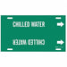 Pipe Marker Chilled Water 8 in H 16 in W