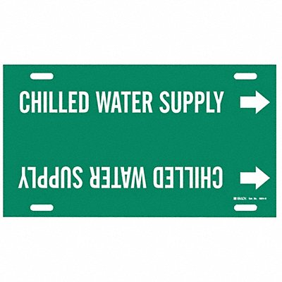 Pipe Marker Chilled Water Supply 10in H