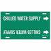 Pipe Marker Chilled Water Supply 10in H