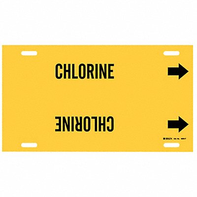 Pipe Marker Chlorine 8 in H 16 in W