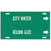 Pipe Marker City Water 8 in H 16 in W