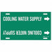 Pipe Marker Cooling Water Supply 10in H