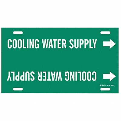 Pipe Marker Cooling Water Supply 10in H