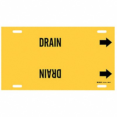 Pipe Marker Drain 10 in H 32 in W