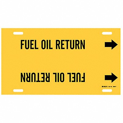 Pipe Marker Fuel Oil Return 8in H 16in W